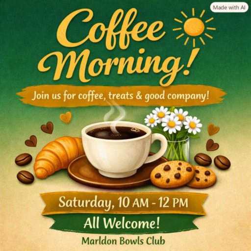 Poster for a coffee morning