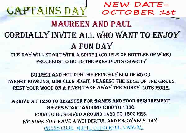 Captains day advert