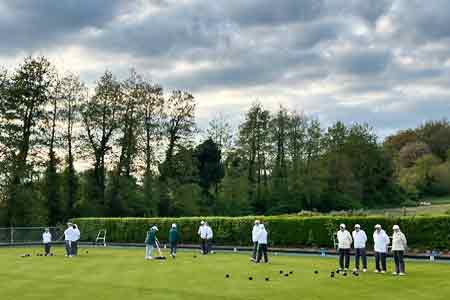 Bowlers on the green.