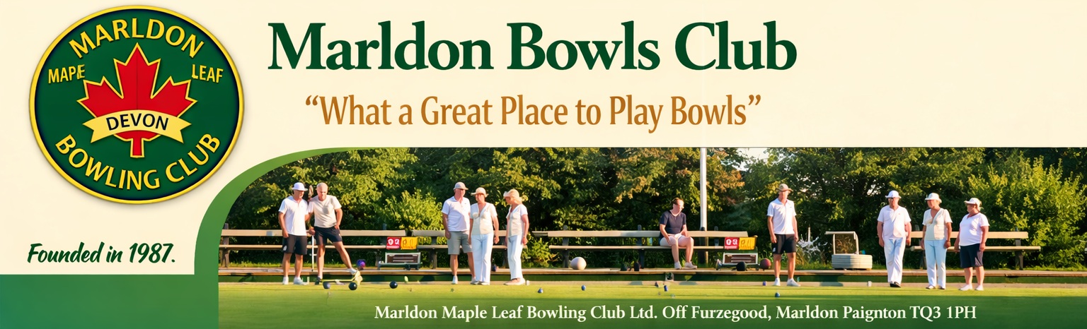 A picture of bowlers on the green with tag line
 
