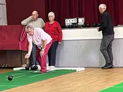 Shortmat bowlers in the Village Hall