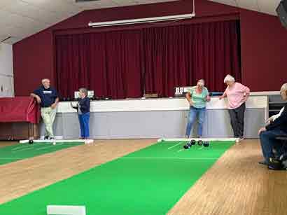 Shortmat bowlers in the Village Hall