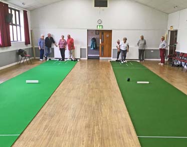 Shortmat bowlers in the Village Hall