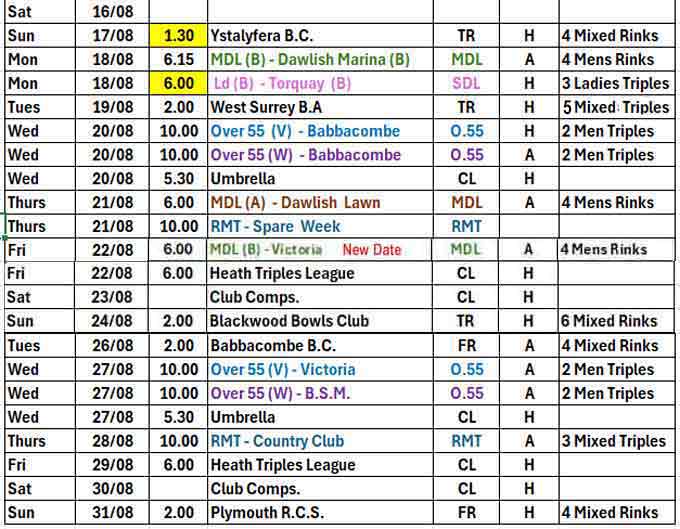 The August fixturelist part2 image