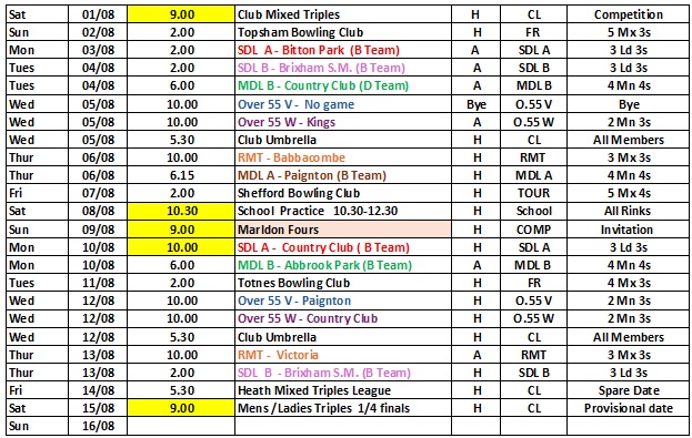 The August fixturelist part1 image