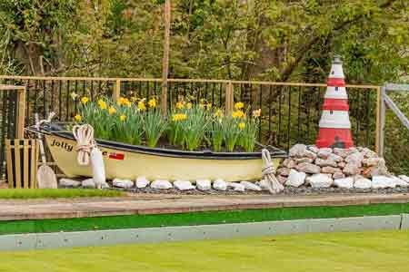 boat full of daffodils